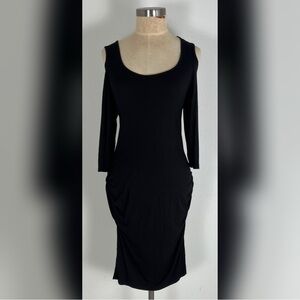 VENUS Black Cold Shoulder Dress